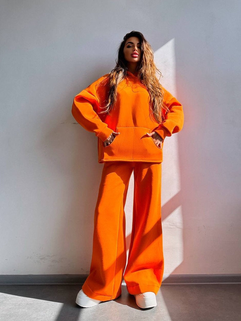 Damen Cooles Oversized Hoodie und weite Freizeithose Stilzeits