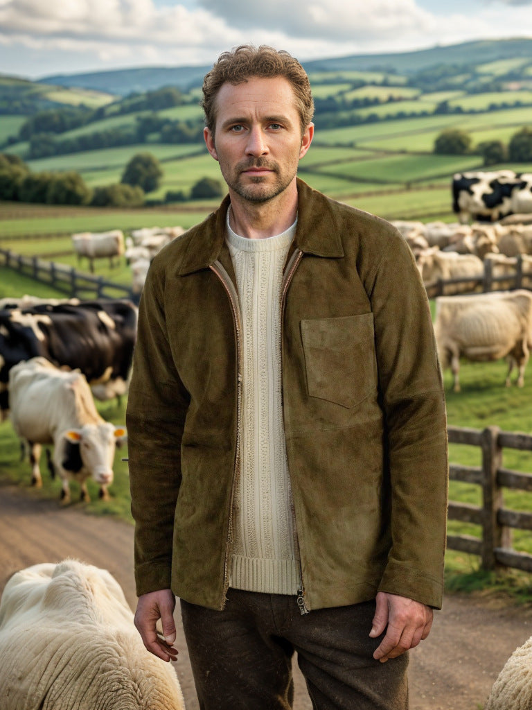 Herren modische Softshelljacke mit hochklappbarem Kragen Stilzeits