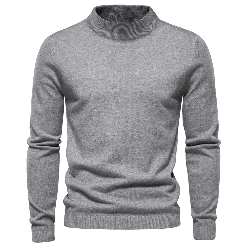 Herren eleganter Rollkragenpullover aus feiner Wolle Stilzeits