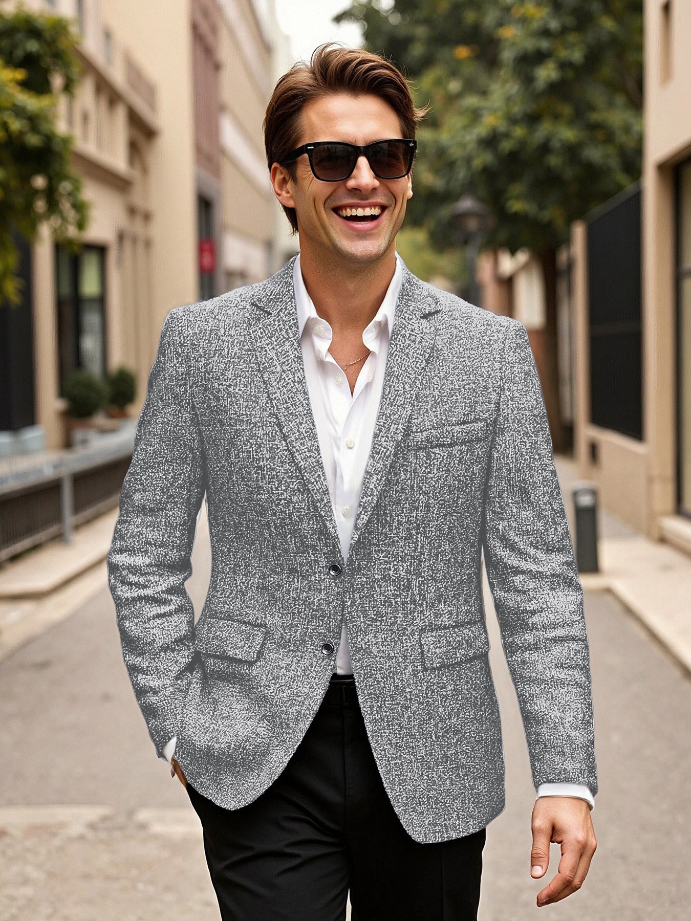 Herren eleganter Blazer aus Wolle Stilzeits