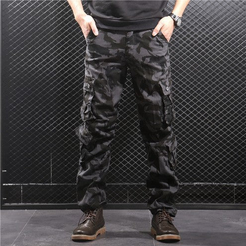 Herren Cargo-Hose mit multifunktionalen Taschen und modischem Camouflage-Design Stilzeits