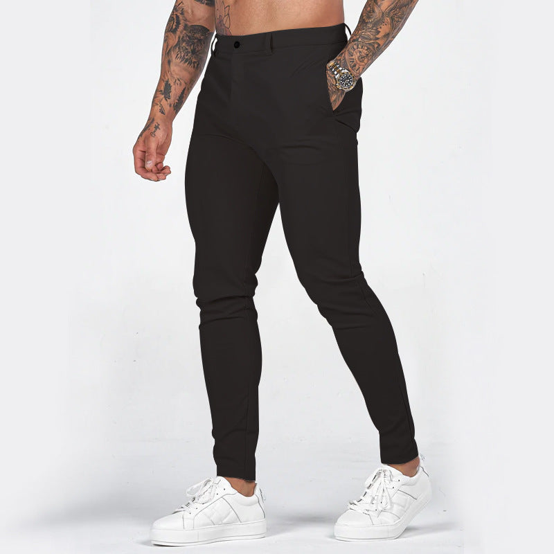 Herren elegante Slim-Fit Chinohose mit elastischem Bund und praktischen Taschen Stilzeits