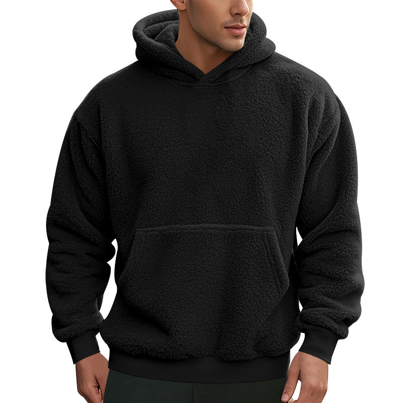 Herren Fleece Hoodie mit Kängurutasche und modernem Schnitt Stilzeits