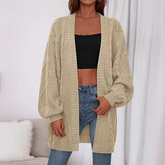 Damen Großer, gestrickter Cardigan Stilzeits