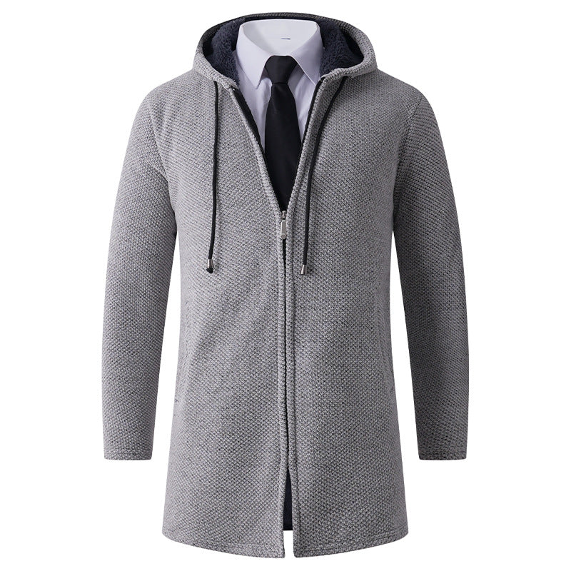 Herren lässiger Hoodie-Jacke mit außenliegendem Reißverschluss und praktischer Kapuze Stilzeits