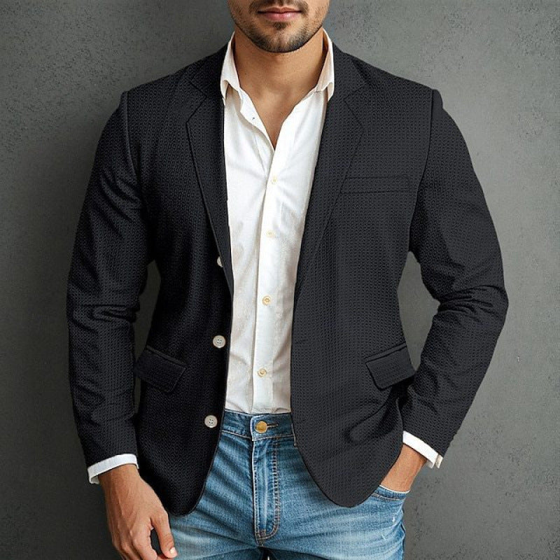 Herren eleganter Blazer mit strukturiertem Design und praktischen Taschen Stilzeits