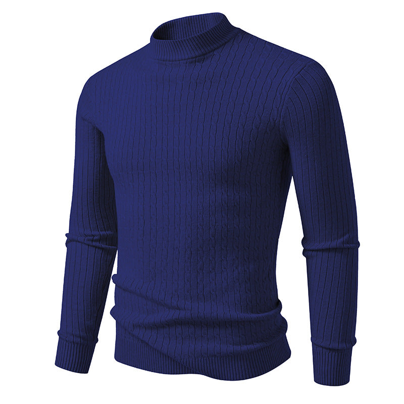 Herren Rollkragenpullover mit strukturiertem Zopfdesign Stilzeits