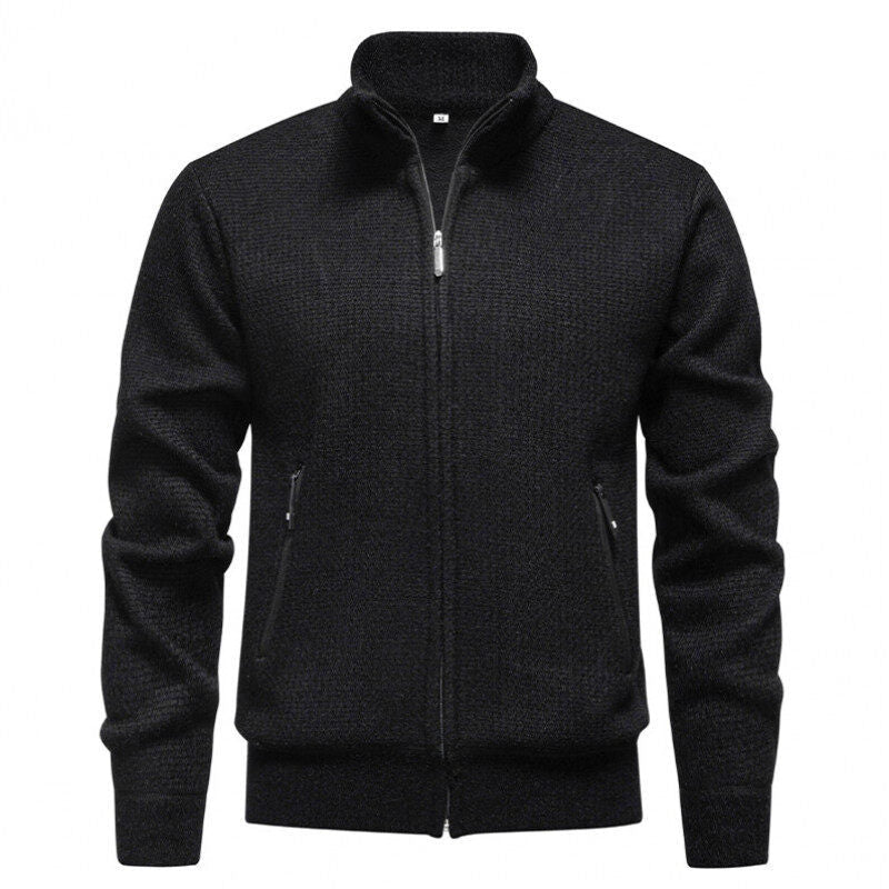 Herren Strickjacke mit modernem Reißverschluss und praktischen Taschen Stilzeits