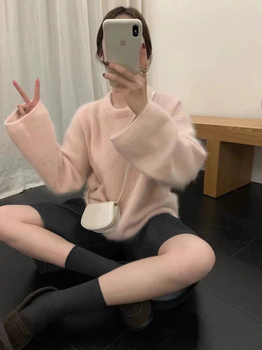 Damen kuscheliger Pullover mit Boxy-Schnitt Stilzeits