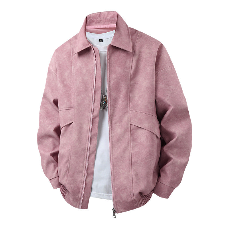 Herren Übergangsjacke im lässigen Vintage-Stil mit seitlichen Eingrifftaschen und elastischen Bündchen Stilzeits