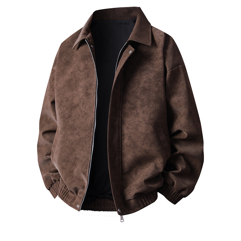 Herren Kunstleder-Bomberjacke mit lässigem Schnitt und praktischen Taschen Stilzeits