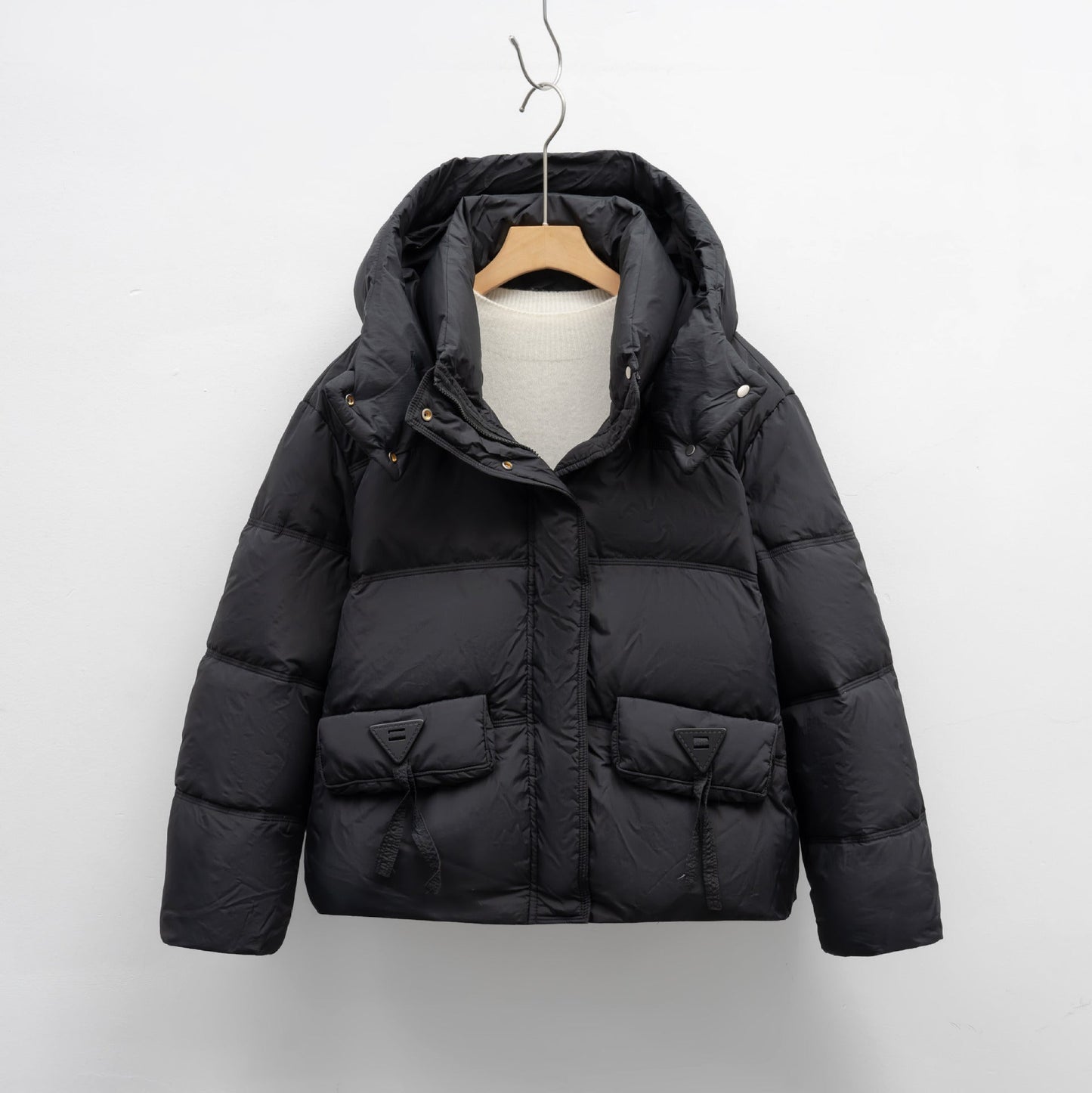 Damen Isolierte Steppjacke mit praktischen Taschen und Kapuze Stilzeits