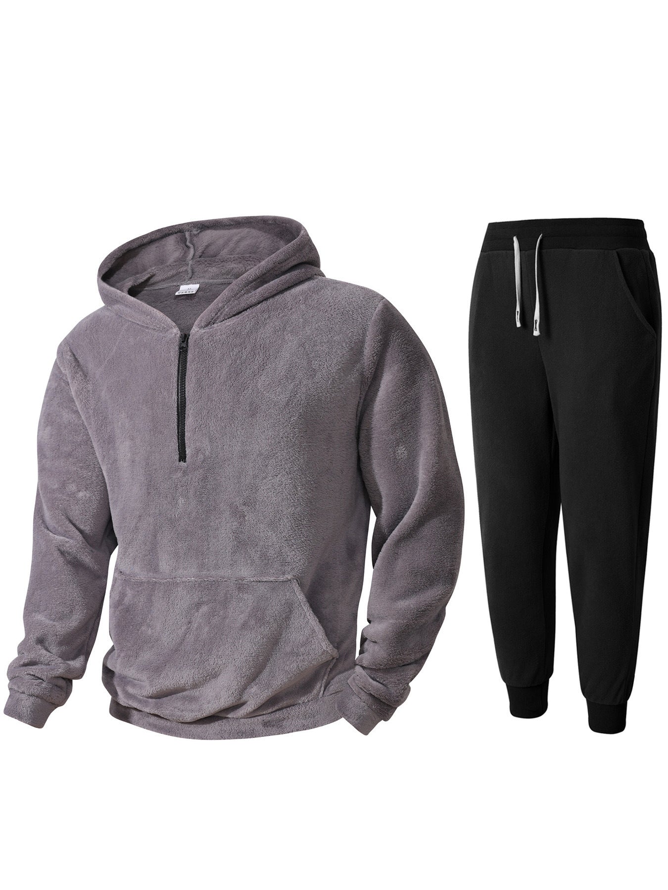 Herren kuscheliges Fleece-Hoodie und Jogginghose Set Stilzeits