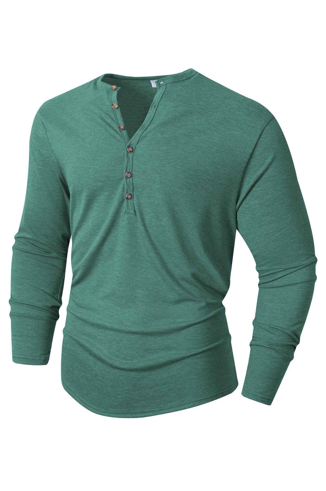Herren Langarm Henley-Shirt mit Knopfleiste und weichem Baumwollmix Stilzeits