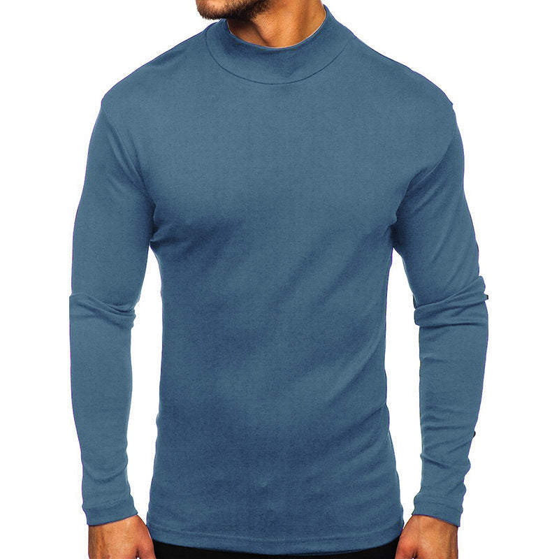 Herren Langarmshirt mit Stehkragen aus hochwertigem Material Stilzeits