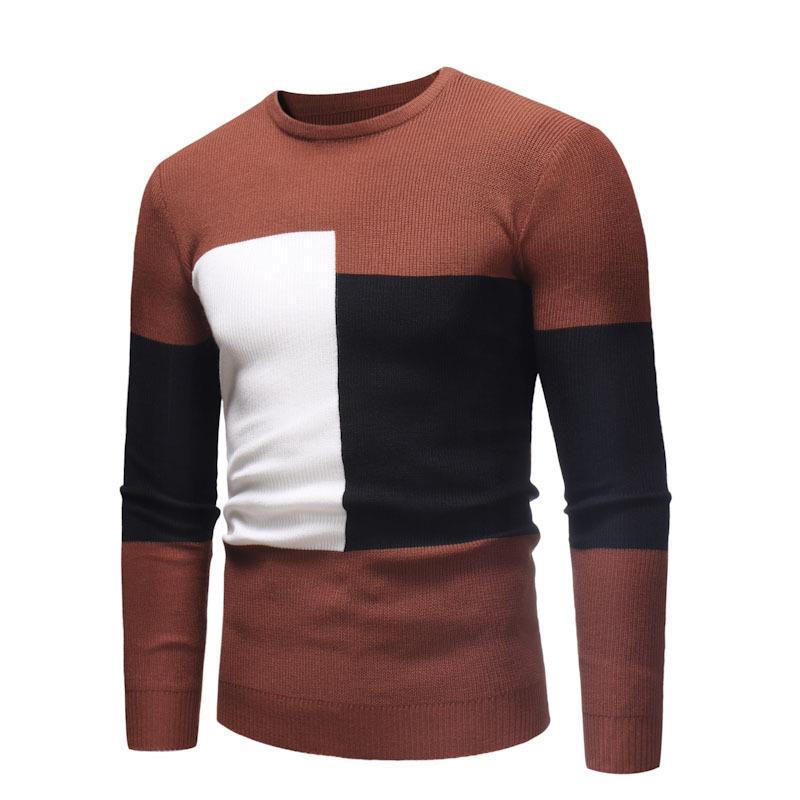 Herren Designer Pullover mit modernem Blockmuster Stilzeits