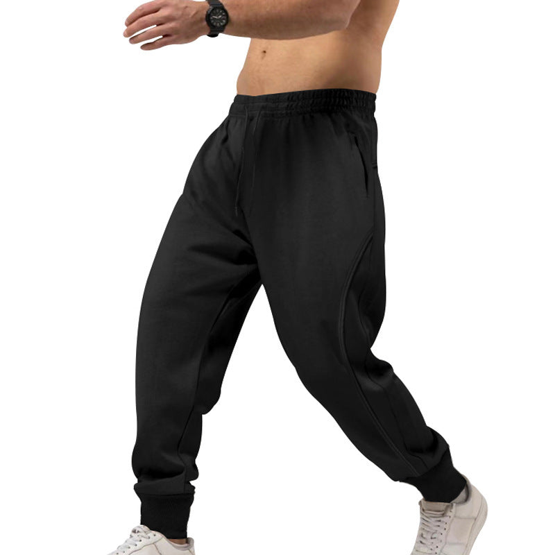 Herren sportliche Jogginghose mit elastischem Bund und Taschen Stilzeits