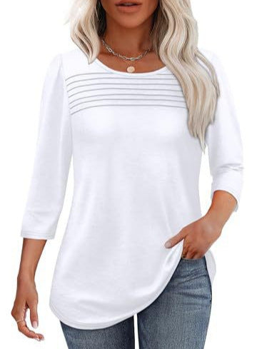 Damen Elegant geschnittenes Oberteil mit gerafften Details Stilzeits