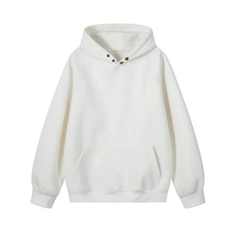 Damen Kapuzenpullover mit innovativem Schnitt und praktischen Druckknöpfen Stilzeits