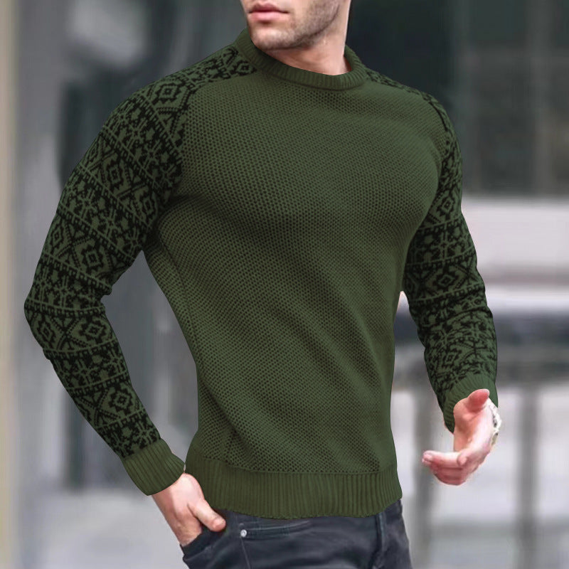 Herren Strickpullover mit grafischem Muster Stilzeits