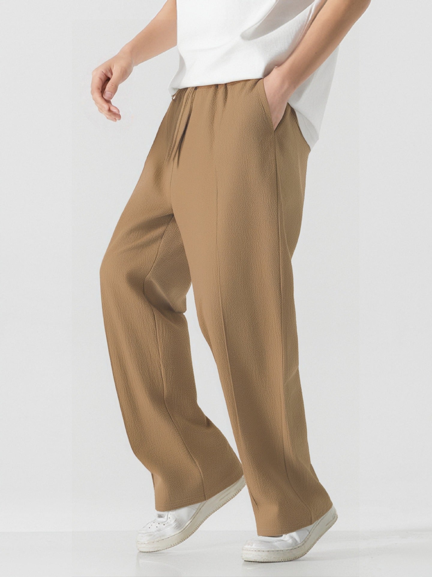 Herren Elegante, weite Freizeithose aus atmungsaktivem Gewebe Stilzeits