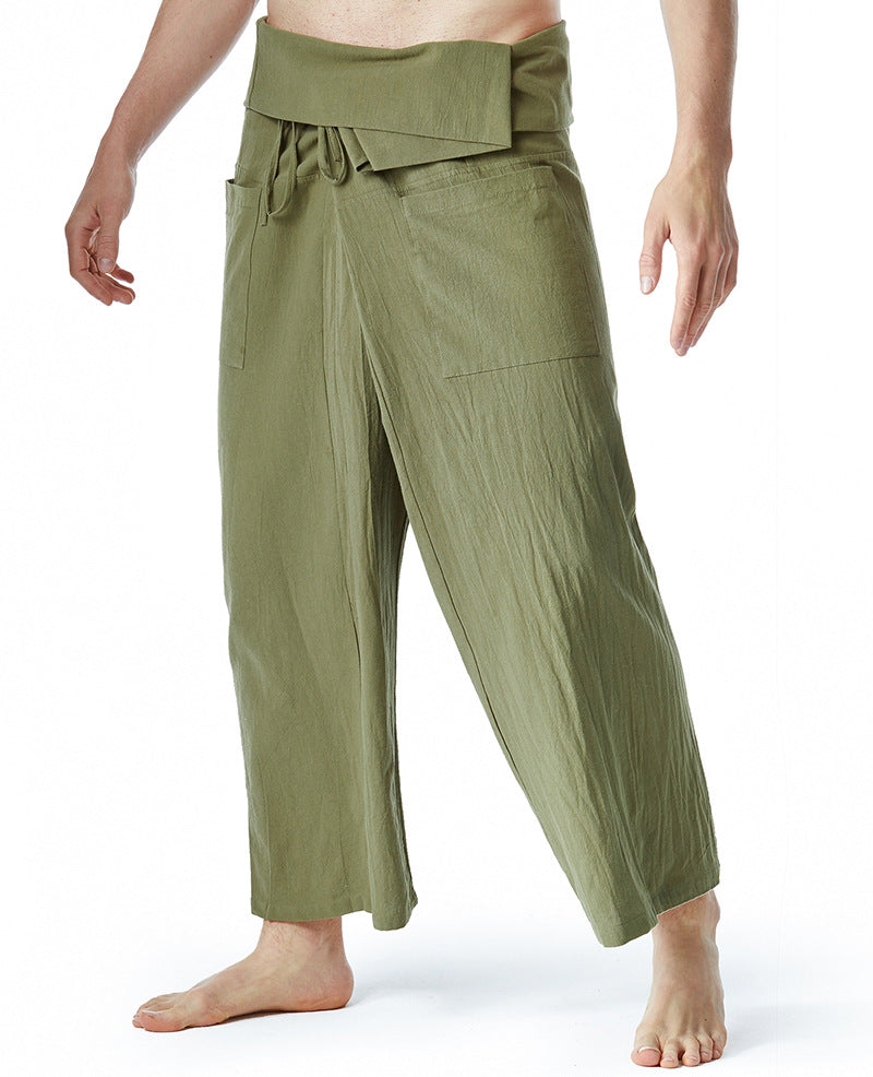 Herren lässige Bundfaltenhose mit praktischen Seitentaschen Stilzeits