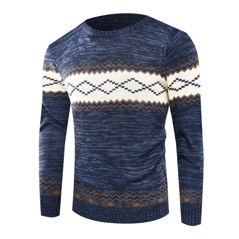 Herren Strickpullover mit modernem geometrischen Muster Stilzeits
