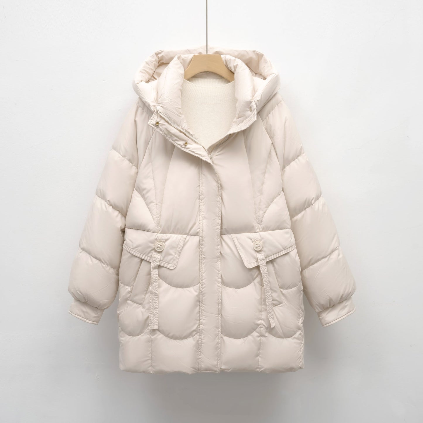 Damen bequeme Steppjacke mit Kapuze Stilzeits