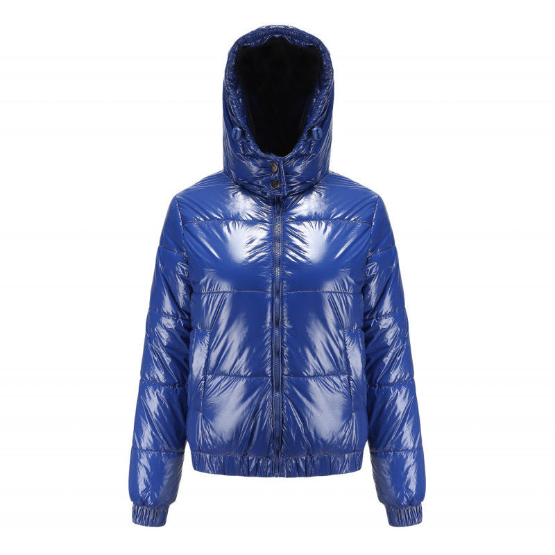 Damen glänzende Winterjacke Stilzeits