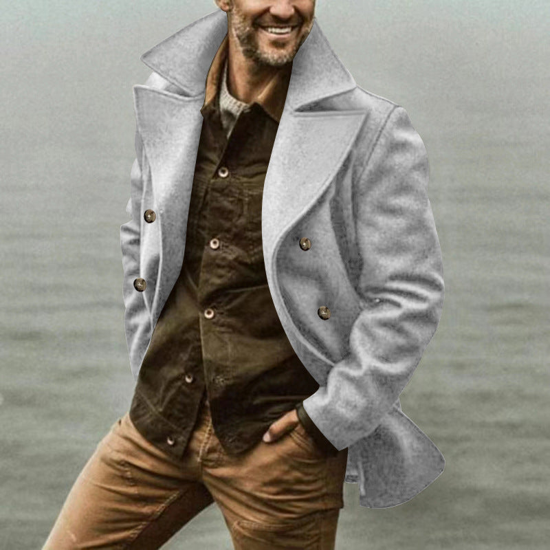 Herren modischer und warmer Wintermantel Stilzeits