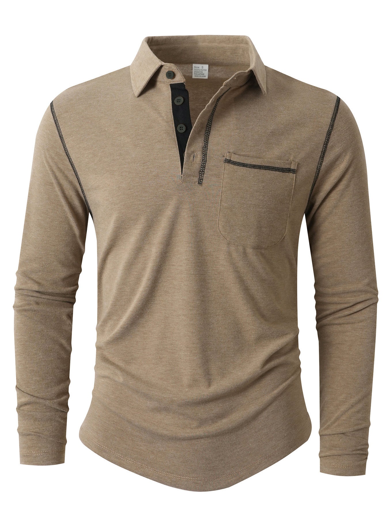 Herren Langarm Poloshirt Stilzeits