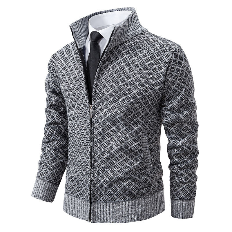 Herren stilvolle Strickjacke mit hochwertigem Zipper Stilzeits
