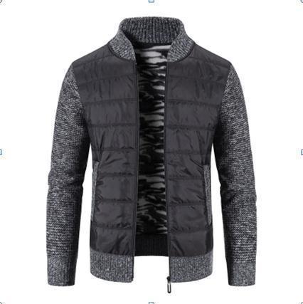 Herren Casual Übergangsjacke mit gestepptem Design und Strickdetails Stilzeits