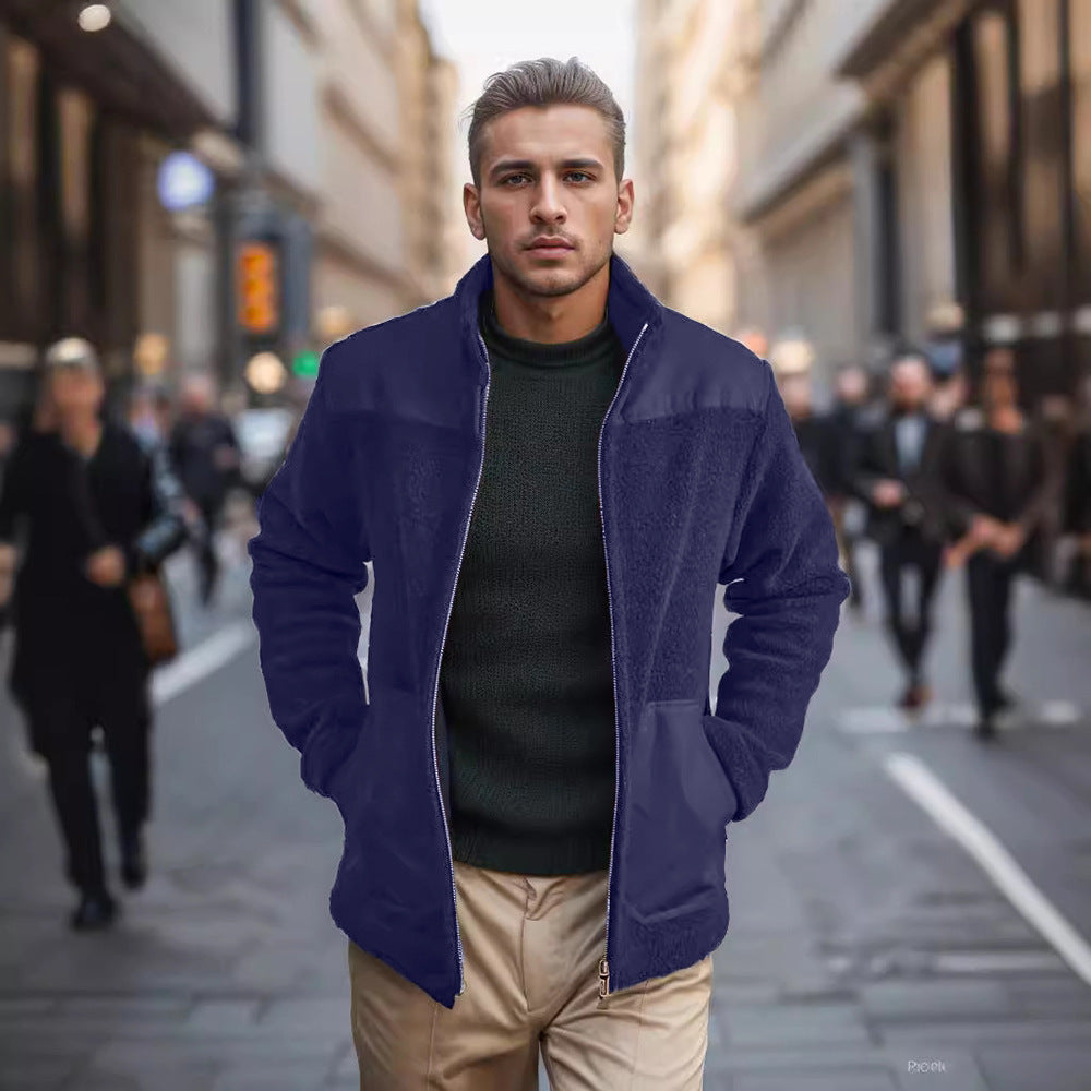 Herren kuschelige und elegante Fleecejacke Stilzeits