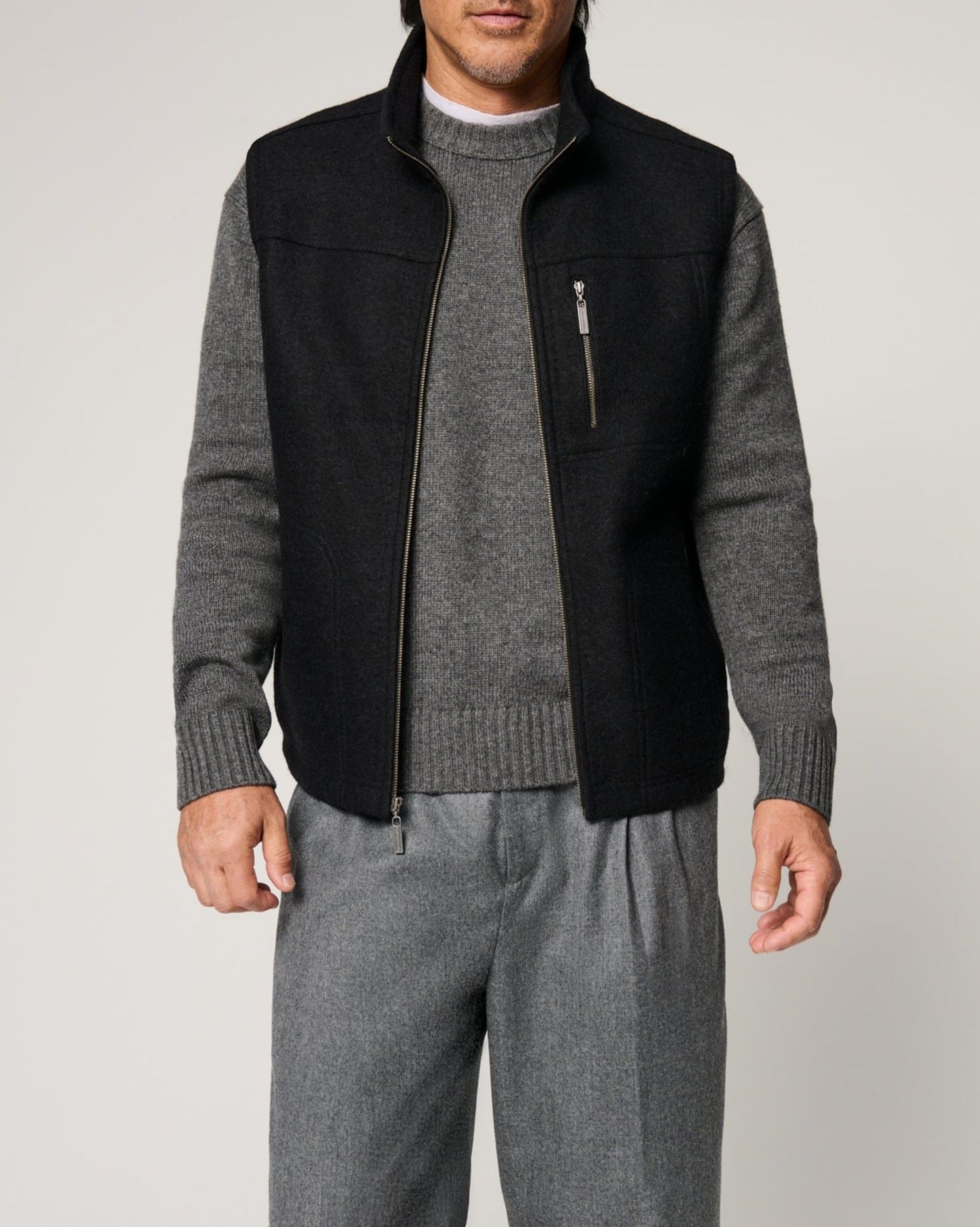 Herren warme Weste aus hochwertiger Schurwolle mit Knopfverschlüssen Stilzeits