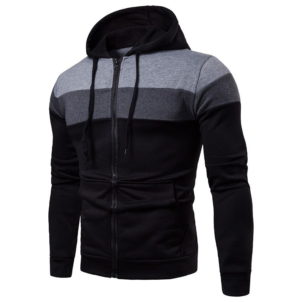 Herren modische Kapuzenjacke mit Farbblockdesign Stilzeits