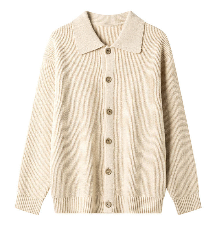 Damen Gemusterte Strickjacke mit Kragen und Knopfleiste Stilzeits