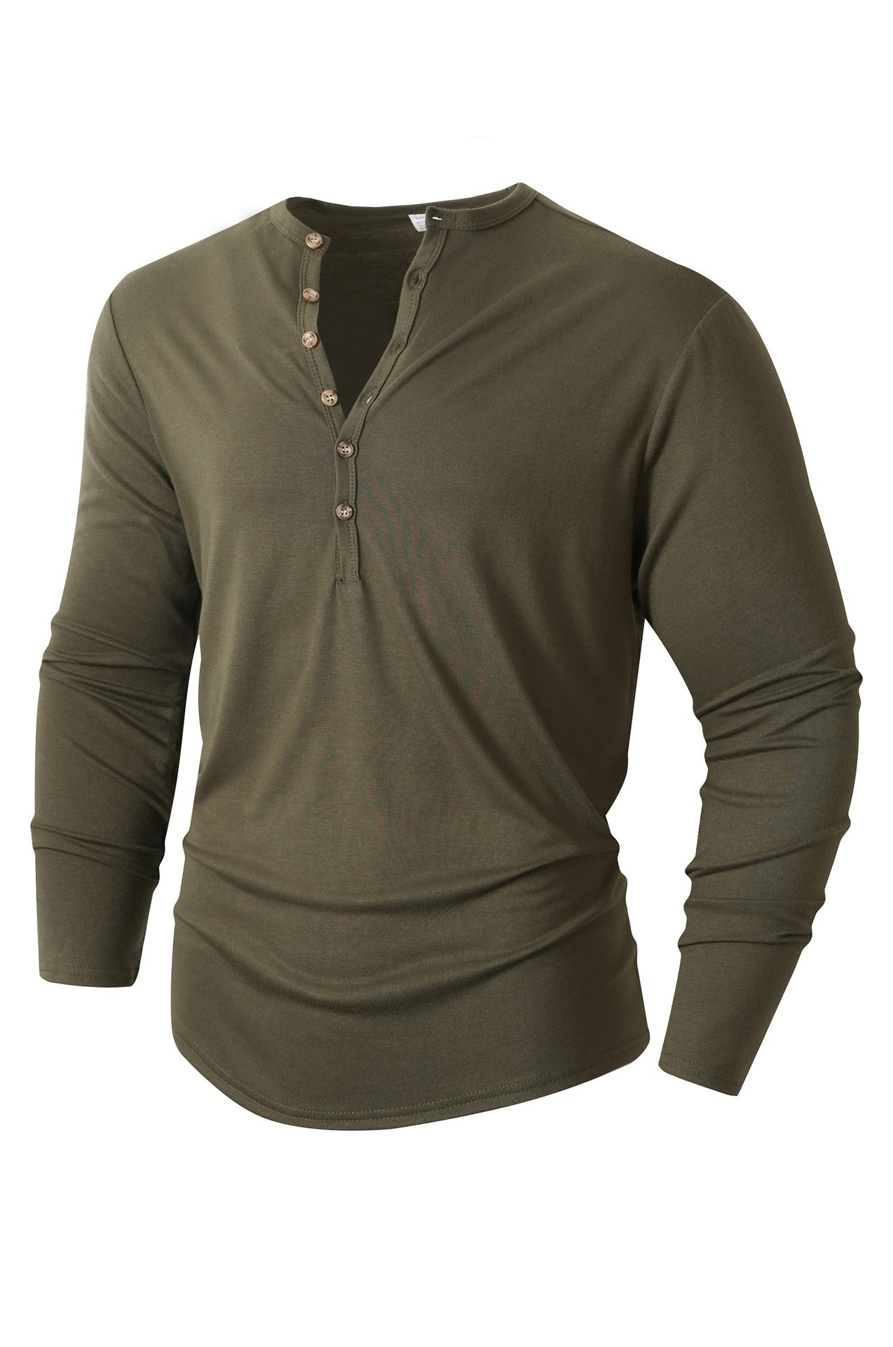 Herren Langarm Henley-Shirt mit Knopfleiste und weichem Baumwollmix Stilzeits