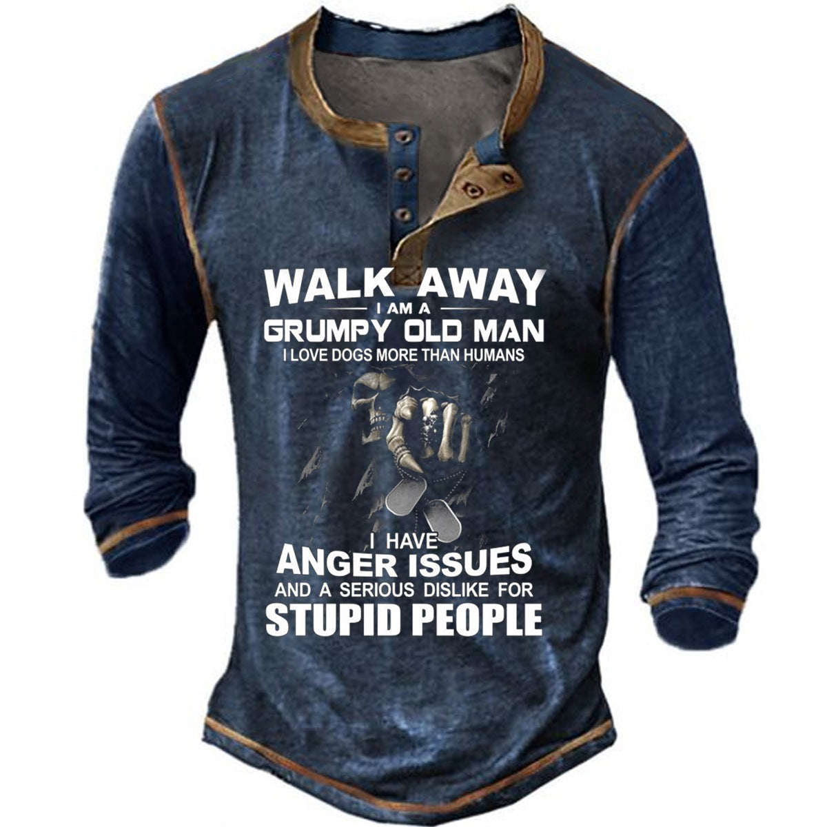 Herren Langarmshirt mit originellem Spruchdesign Stilzeits