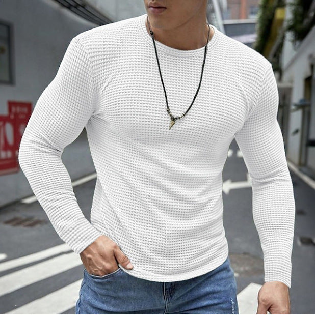 Herren Langarmshirt aus strukturiertem Material Stilzeits