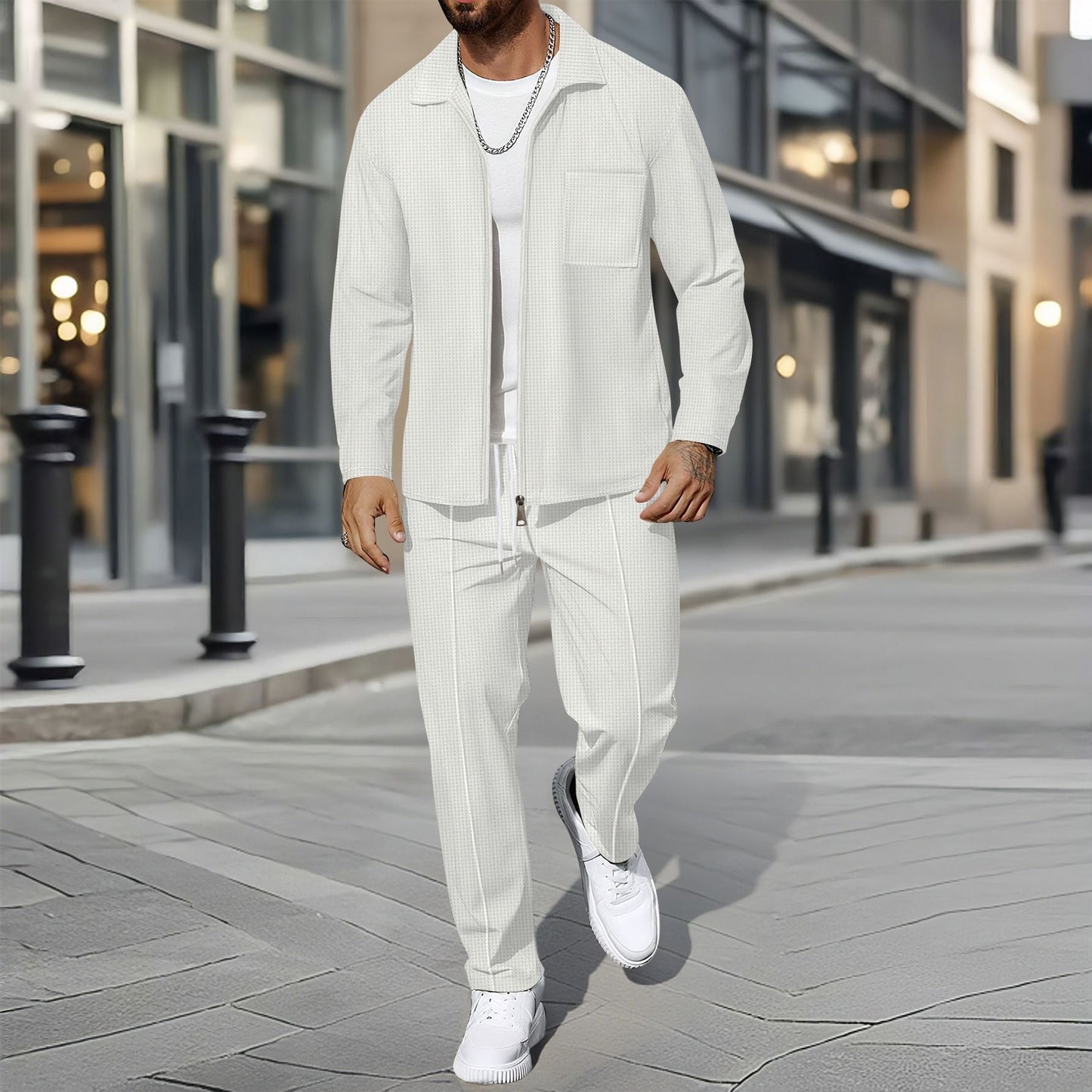 Herren moderne Zweiteiler im lässigen Schnitt Stilzeits