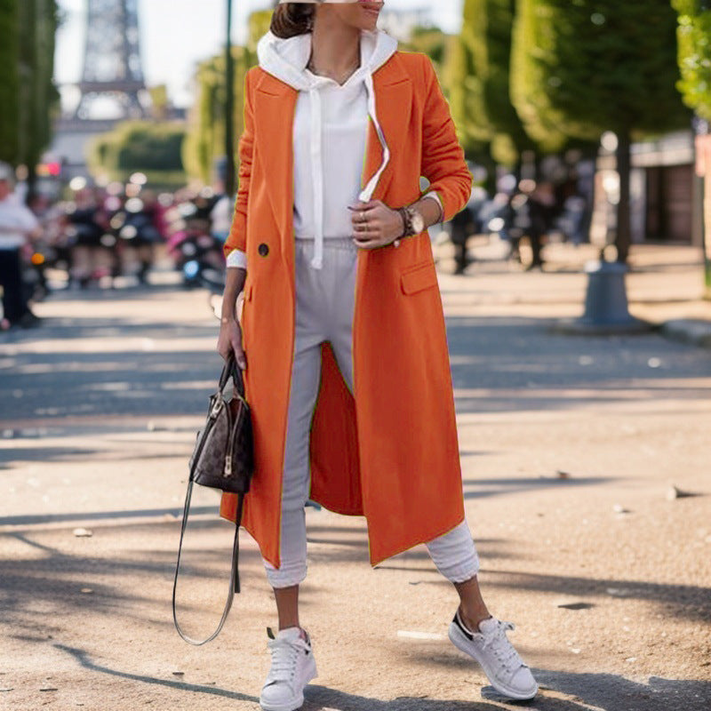 Damen eleganter Longblazer Stilzeits