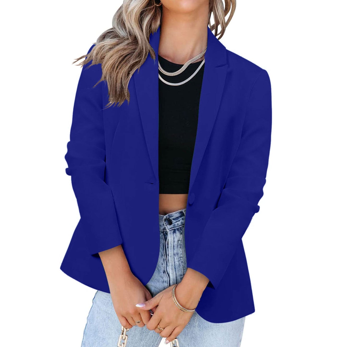 Damen Eleganter Blazer mit modernem Schnitt und praktischen Taschen Stilzeits