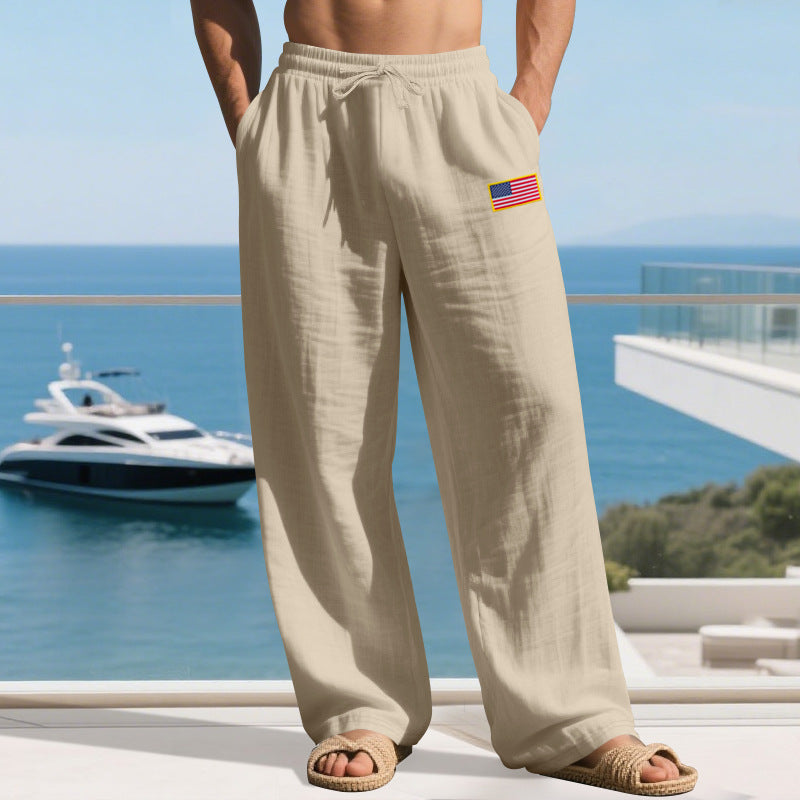 Herren lässige Freizeithose mit elastischem Bund und praktischen Seitentaschen Stilzeits