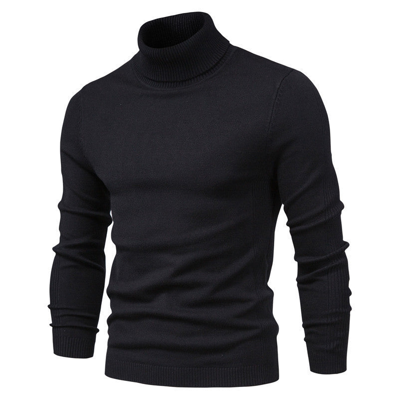 Herren eleganter Rollkragenpullover aus feinem Strick Stilzeits