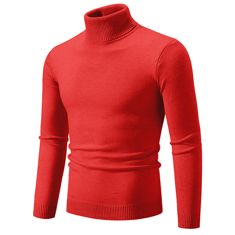 Herren eleganter Rollkragenpullover aus feiner Baumwolle Stilzeits