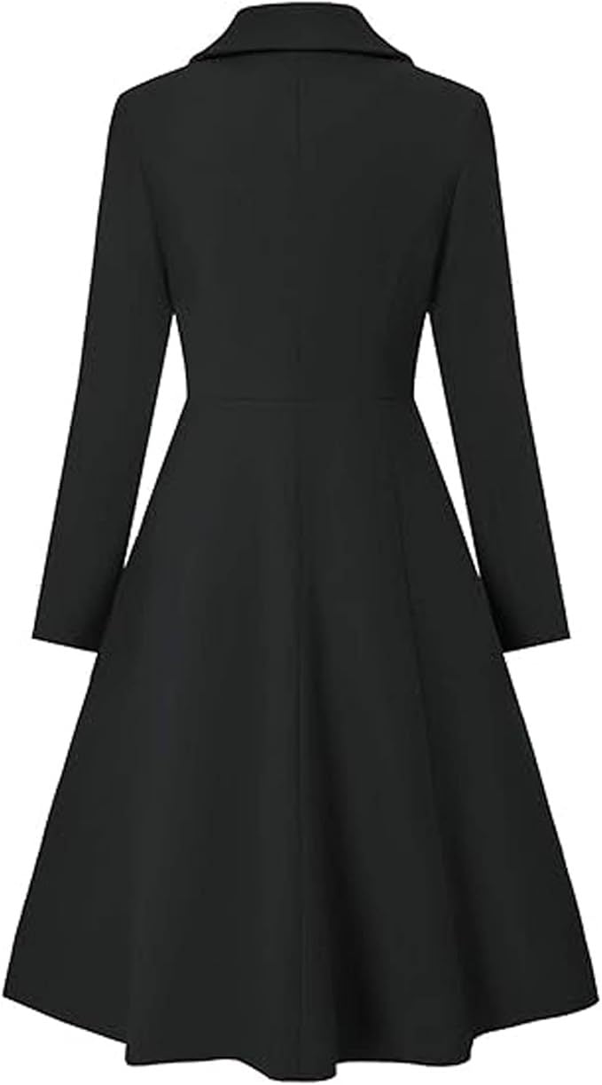 Damen Eleganter Oversize-Mantel mit doppelter Knopfreihe Stilzeits