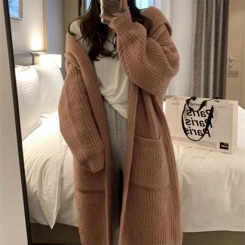 Damen Langstrickjacke mit eleganter Rippstruktur und praktischen Taschen Stilzeits