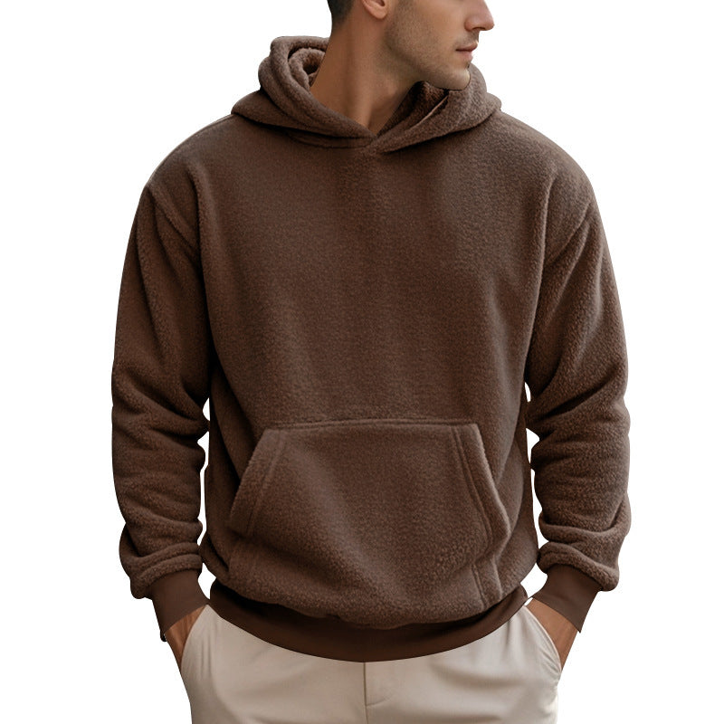 Herren Fleece Hoodie mit Kängurutasche und modernem Schnitt Stilzeits