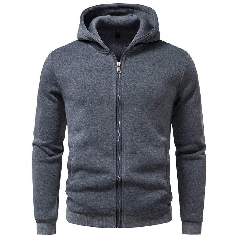 Herren komfortabler Kapuzenpullover mit durchgehendem Reißverschluss Stilzeits